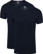 Alan Red Vancouver T-shirt V-Hals Navy 2-Pack