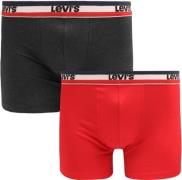 Levi's Brief Boxershorts 2-Pack Rood Grijs