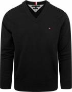 Tommy Hilfiger Pullover V-Hals Zwart