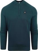 Blue Industry Half Zip Trui Donkergroen