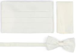 Suitable Cumberband Strik Pochet Set Off White -