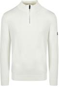 Suitable Race Half Zip Trui Ecru