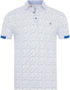 R2 Amsterdam Polo Piqué Print Lichtblauw