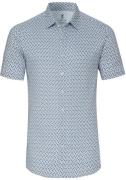 Desoto Short Sleeve Jersey Overhemd Print Blauw