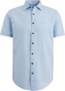 PME Legend Short Sleeve Overhemd Linnen Blauw