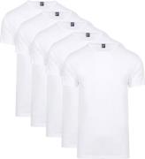 Alan Red Giftbox Derby O-Hals T-shirts Wit (5Pack)