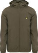 Lyle & Scott Jas Zip Through Olijfgroen