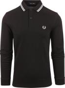 Fred Perry Longsleeve Polo Zwart 350