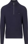 Tommy Hilfiger Half Zip Kabel Pullover Navy