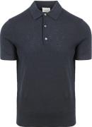 Profuomo Poloshirt Linnen Navy