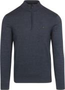 No Excess Half Zip Trui Navy