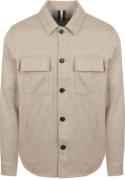 Profuomo Overshirt Knitted Wolmix Beige