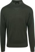 Scotch and Soda Essential Wool Blend Pullover Donkergroen