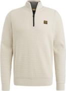 PME Legend Half Zip Trui Mouliné Ecru