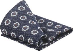 Suitable Zijde Pochet Bloem Navy -