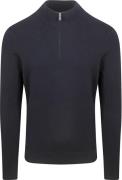 Profuomo Half Zip Pullover Luxury Navy