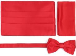 Suitable Cumberband Strik Pochet Set Rood  -