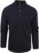 Profuomo Longsleeve Polo Navy Melange