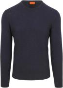 Suitable Trui Structure Slub Navy
