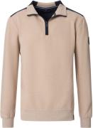 Casa Moda Half Zip Sweat Beige