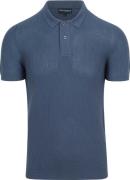 Suitable Respect Polo Structure Knit Blauw