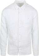 KnowledgeCotton Apparel Overhemd Linnen Wit