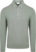 Profuomo Longsleeve Poloshirt Luxury Basic Groen