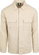 Profuomo Overshirt Linnen Blend Beige
