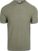 Suitable Piqué T-shirt Linnen Groen