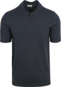 No Excess Half Zip Poloshirt Navy