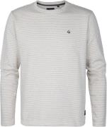 Petrol Trui Bluewave Streep Ecru