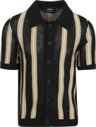 Marc O'Polo Knitted Crochet Overhemd Short Sleeves Zwart