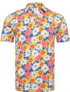 R2 Amsterdam Piqué Polo Sunflower Print Multicolor