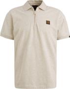 PME Legend Half-Zip Poloshirt Piqué Interlock Ecru