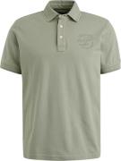 PME Legend Poloshirt Piqué Logo Grijs Groen