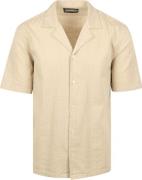 Marc O'Polo Crèpe Overhemd Short Sleeves Beige