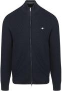 Gant Vest Texture Donkerblauw