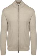 Profuomo Vest Merinowol Beige