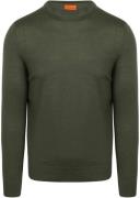 Suitable Merino Pullover Military Groen