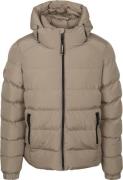 Superdry Pufferjas Hooded Greige