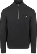 Fred Perry Half Zip Trui Zwart