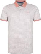 State Of Art Polo Print Grijs Rood