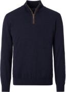 Casa Moda Halfzip Trui Solid Navy