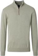 Casa Moda Halfzip Trui Solid Lichtgroen