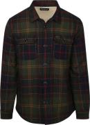 Barbour Overshirt Wool Blend Ruit Willberry Olive