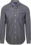 NZA Shirt James Twill Melange Navy