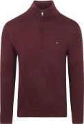 Tommy Hilfiger Half Zip Trui Essential Bordeaux