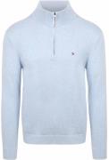 Tommy Hilfiger Half Zip Trui Essential Lichtblauw