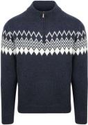 Suitable Avery Nordic Half Zip Trui Wolblend Navy
