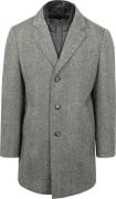 Suitable Coat Wol Pepita Pepper Grey